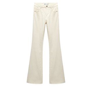 NWT Zara High Rise Flare Leg White / Cream Jeans, size 10